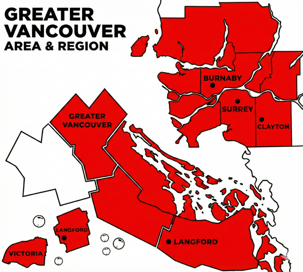 Vancouver Area Map region