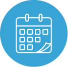 Clean and organized calendar with cleaning schedule for Sweepy Maid services.