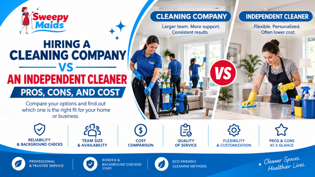 cleaning company vs independent cleaner