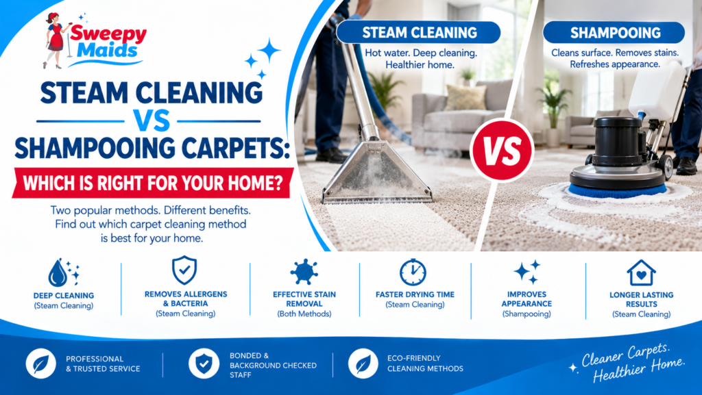 Steam Cleaning vs Shampooing Carpets